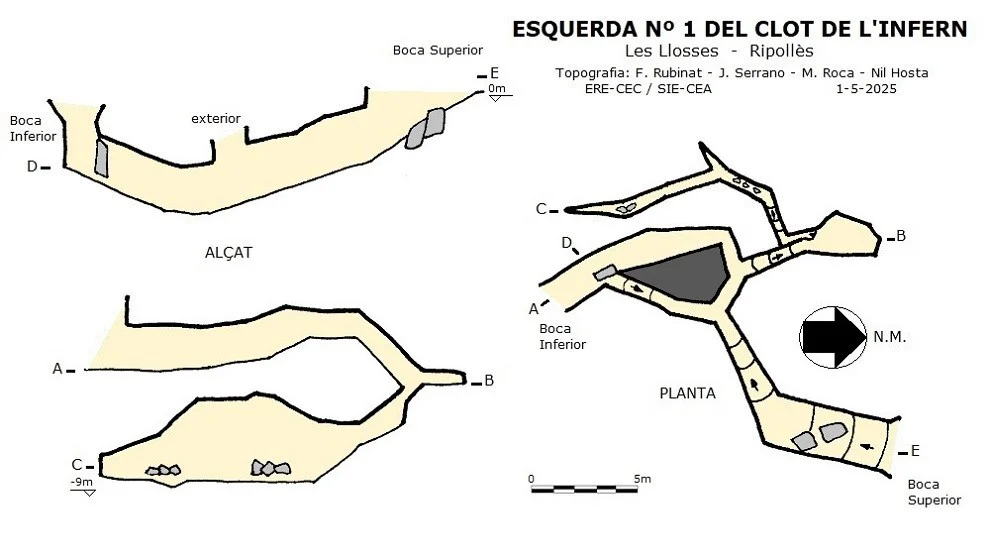 Topografia de CLOT DE L'INFERN, ESQUERDA Nº1 DEL