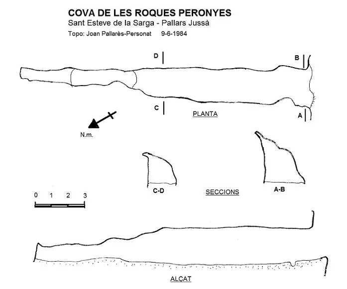 Topografia de ROQUES PERONYES, COVA DE LES