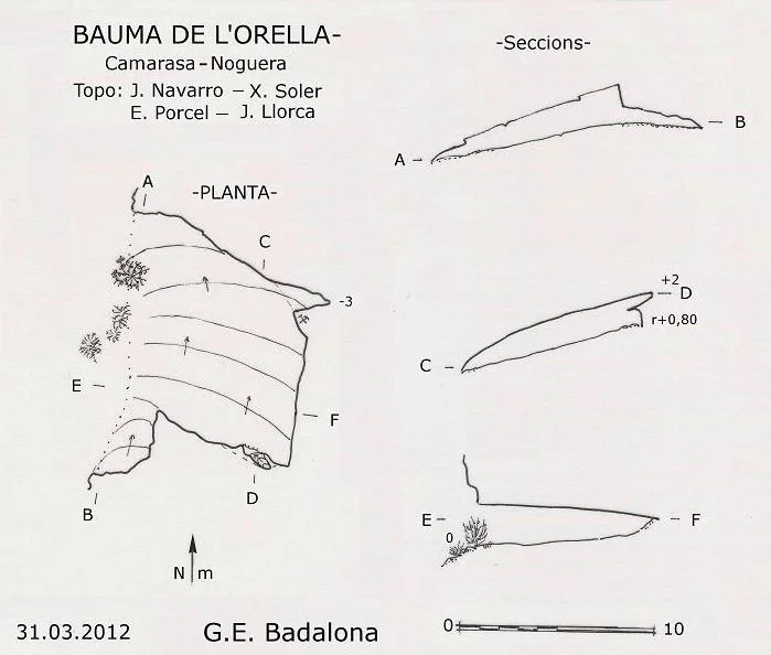 Survey of ORELLA, BAUMA DE L'