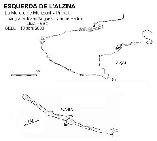 Topografía de ALZINA, ESQUERDA DE L'