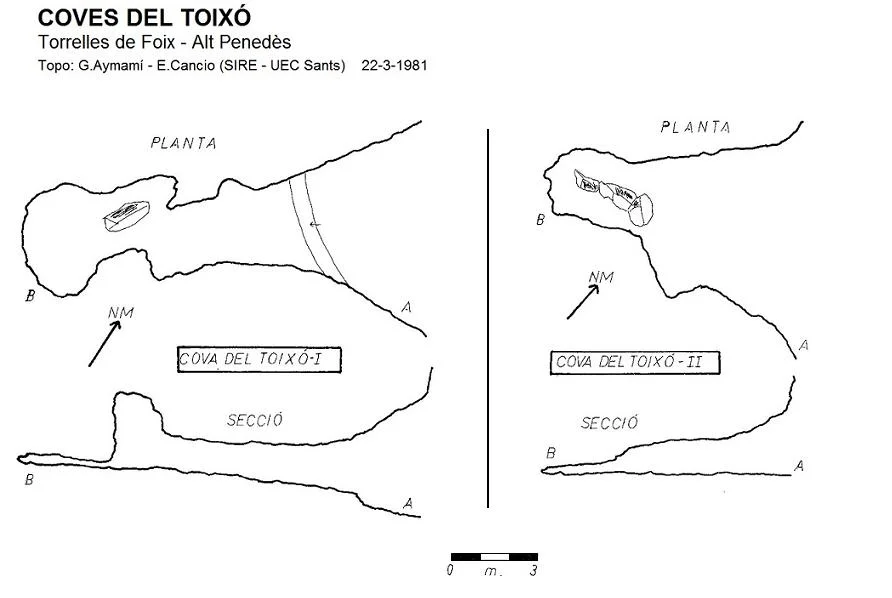 Topografía de TOIXÓ, COVES DEL