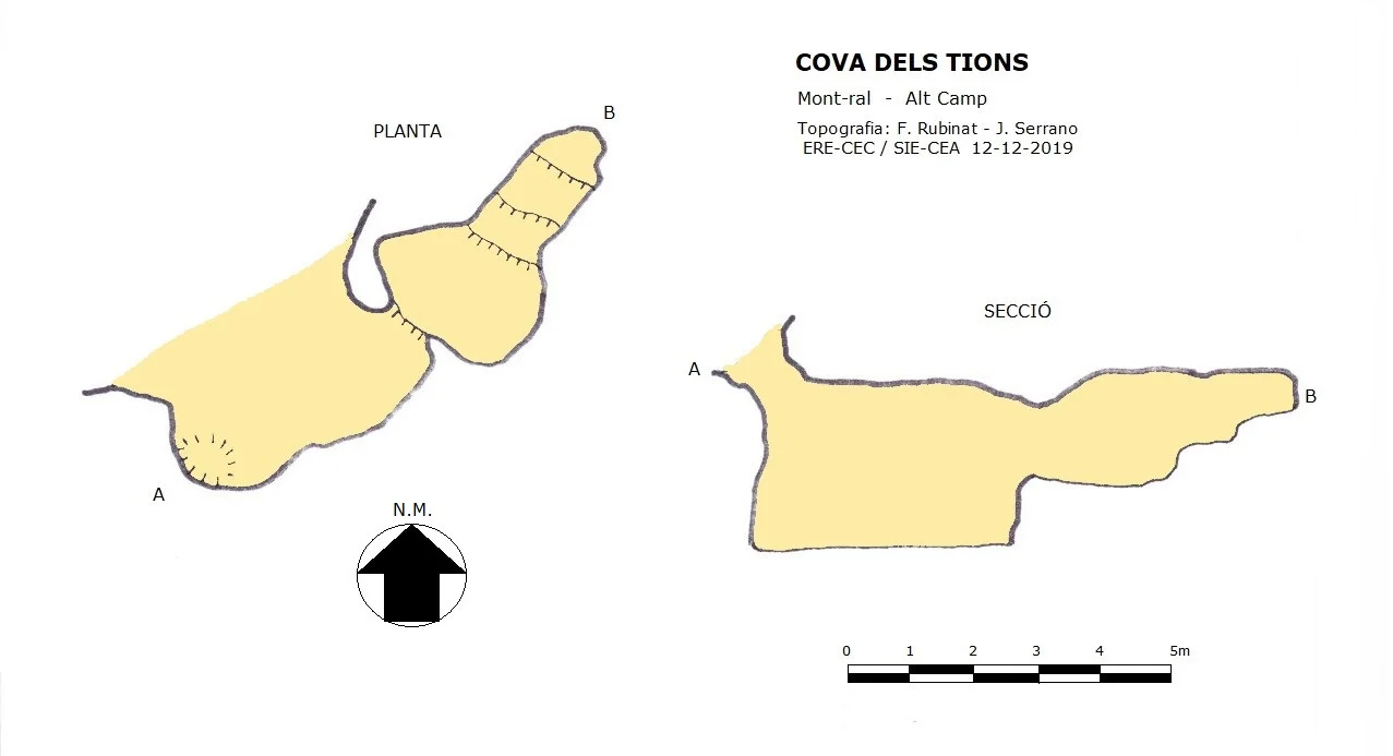 Topografia de TIONS, COVA DELS