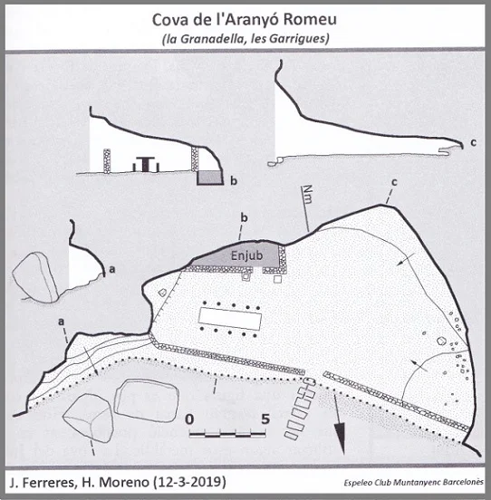 Topografia de ARANYÓ ROMEU, COVA DE L'