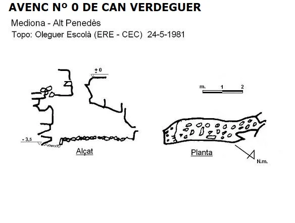 Topografia de CAN VERDEGUER, AVENC Nº 0 DE