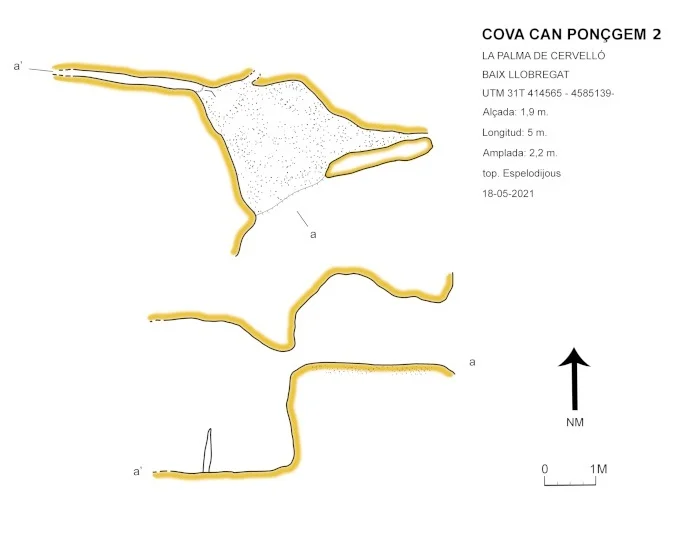 Topografia de CAN PONÇGEM, COVA Nº 2 DE