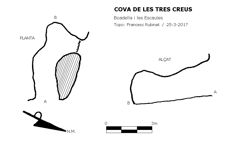 Topografia de TRES CREUS, COVA DE LES