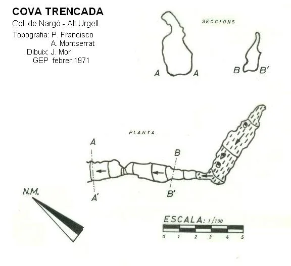 Topographie de TRENCADA, COVA