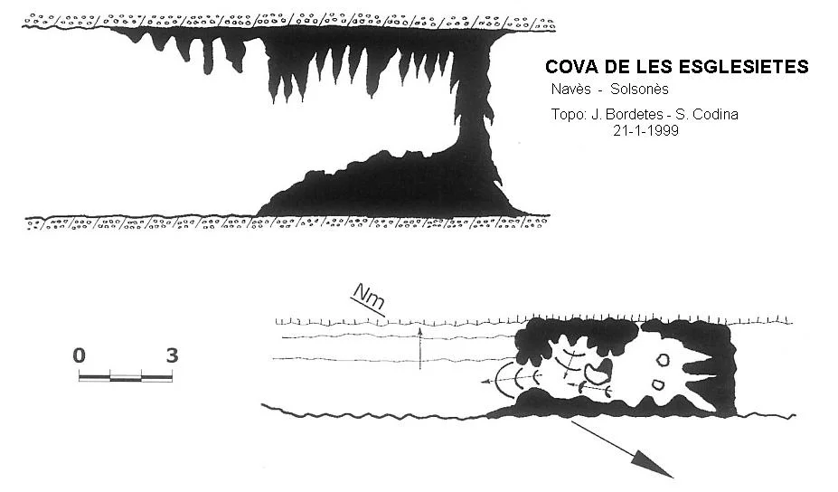 Topografia de ESGLESIETES, COVA DE LES