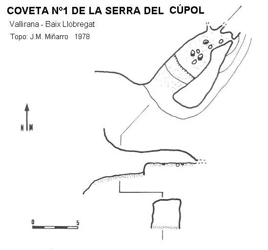 Topografia de SERRA DEL CÚPOL, COVETA Nº1 DE LA