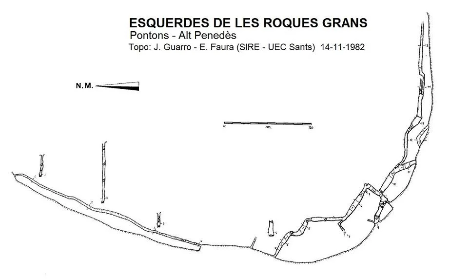 Survey of ROQUES GRANS, ESQUERDES DE LES