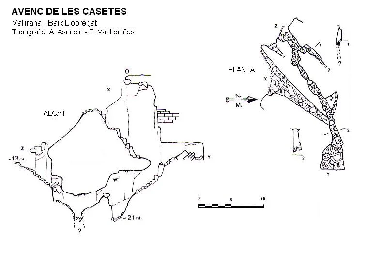 Topografia de CASETES, AVENC DE LES