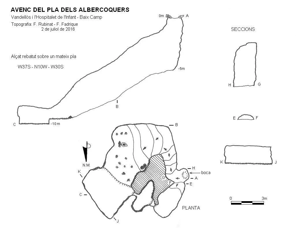 Topografia de PLA DELS ALBERCOQUERS, AVENC DEL