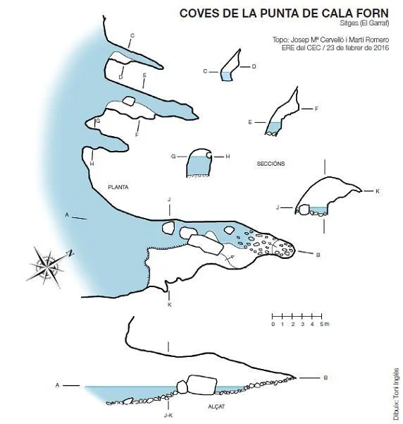 Topografía de PUNTA DE CALA FORN, COVES DE LA