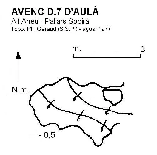 Topografía de AULÀ, AVENC D.7 D'