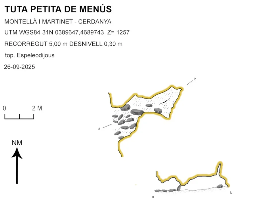 Topografia de MENÚS, TUTA PETITA DE