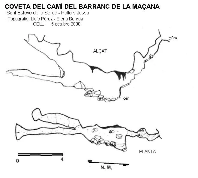 Topografia de CAMÍ DEL BARRANC DE LA MAÇANA, COVETA DEL