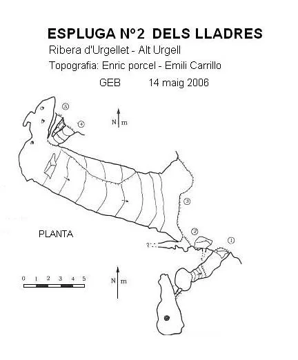 Topografía de LLADRES, ESPLUGA Nº2 DELS