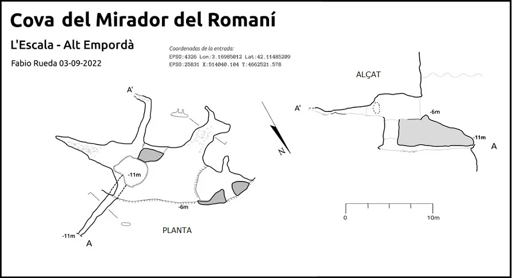 Topografia de MIRADOR DEL ROMANÍ, COVA DEL