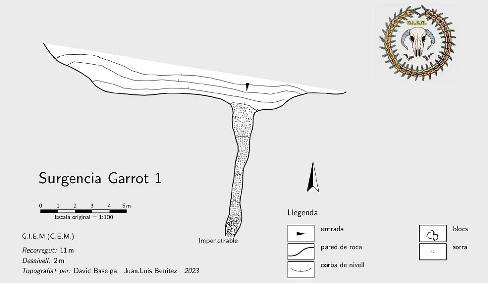 Topografía de GARROT 1, SURGÈNCIA