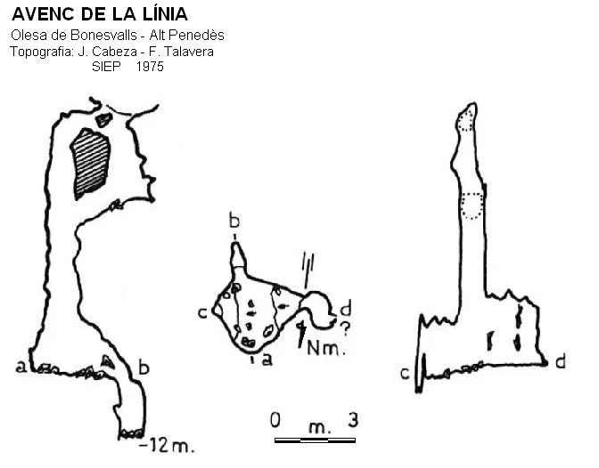 Topografia de LÍNIA, AVENC DE LA