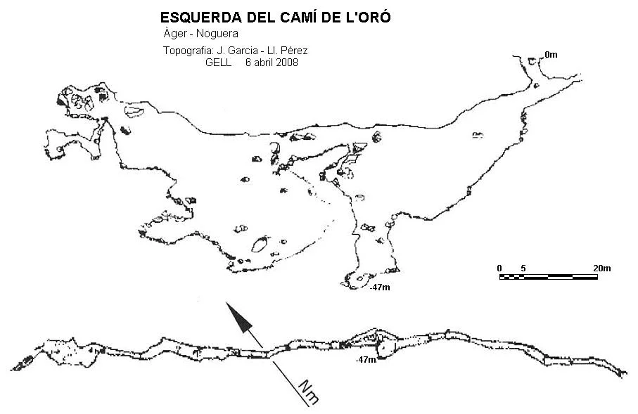 Topografía de CAMÍ DE L'ORÓ, ESQUERDA DEL