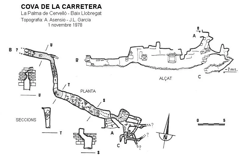 Topografía de CARRETERA, COVA DE LA