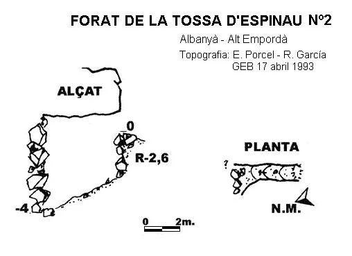 Topografia de TOSSA D'ESPINAU Nº2, FORAT DE LA