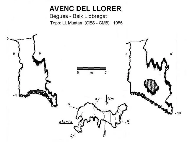 Topografía de LLORER, AVENC DEL