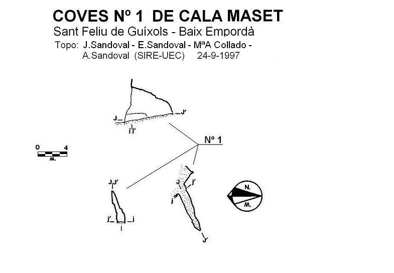 Topografia de CALA MASET, COVA Nº1 DE