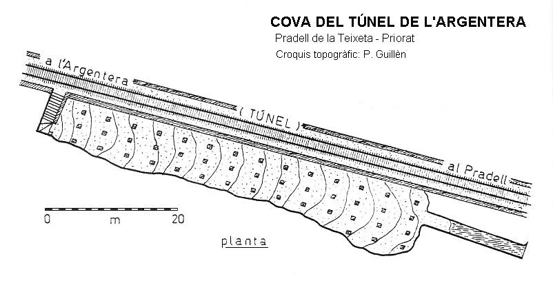Survey of TÚNEL DE L'ARGENTERA, COVA DEL