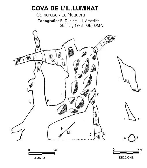 Topografia de IL.LUMINAT,  COVA DE L'