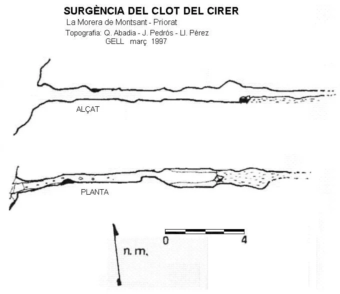 Topografia de CLOT DEL CIRER, SURGÈNCIA DEL