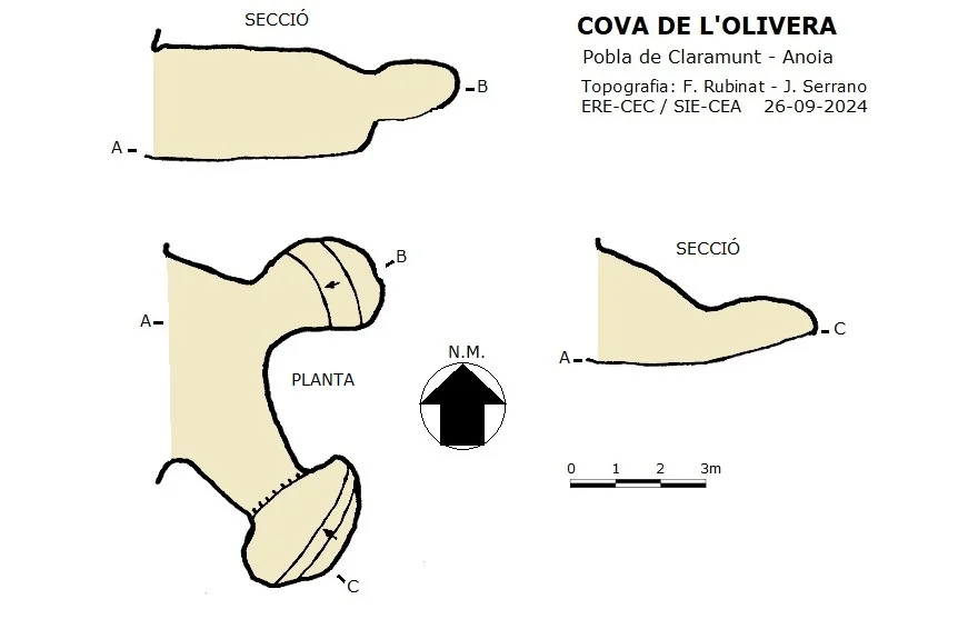 Topografía de OLIVERA, COVA DE L'