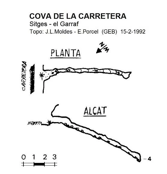 Topografia de CARRETERA, COVA DE LA
