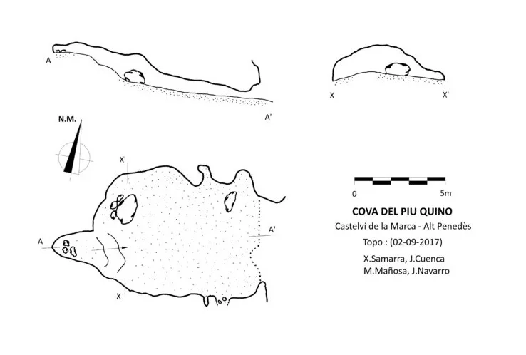 Topografia de PIU QUINO, COVA DEL