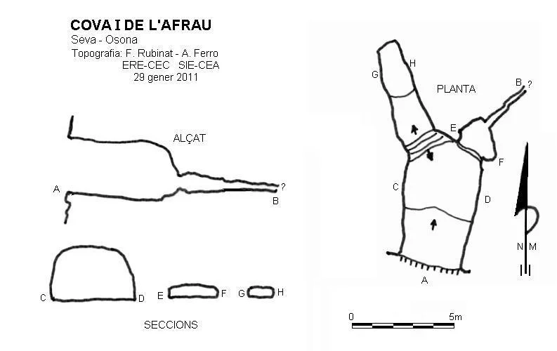 Topografía de AFRAU, COVA I DE L'