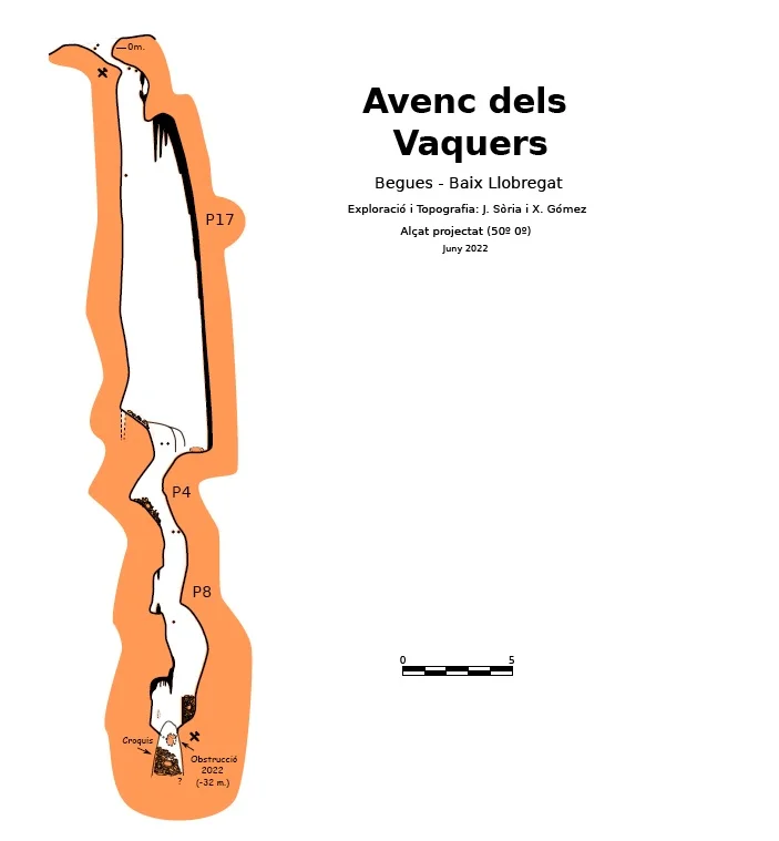 Topografía de VAQUERS, AVENC DELS
