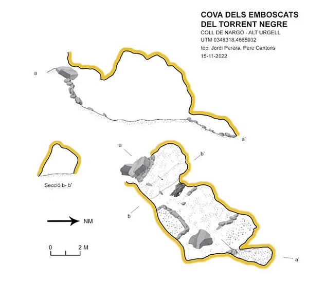 Topografia de EMBOSCATS DEL TORRENT NEGRE, COVA DELS