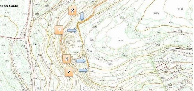 Topographie de LLORITO, COVES DEL