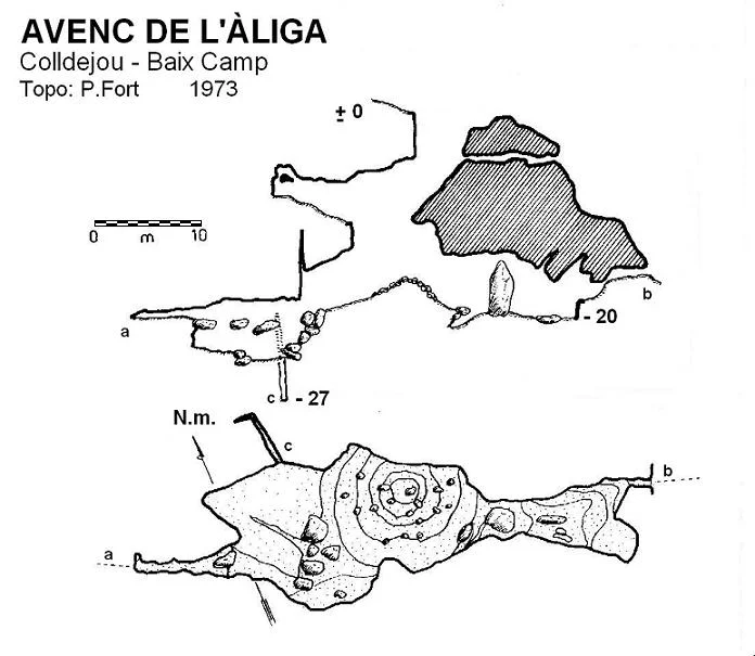 Topografia de ÀLIGA, AVENC DE L'