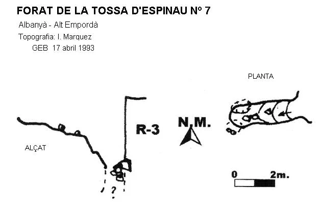 Topografía de TOSSA D'ESPINAU Nº7, FORAT DE LA