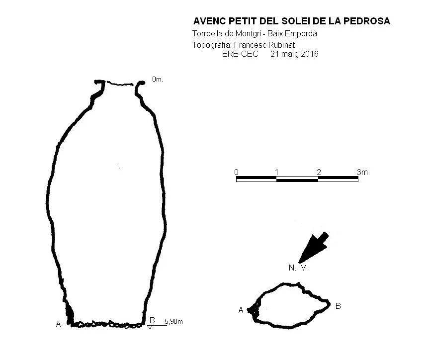 Topografia de SOLEI DE LA PEDROSA, AVENC PETIT DEL