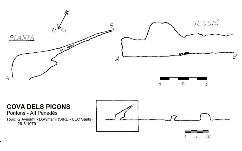 Topographie de PICONS, COVA DELS