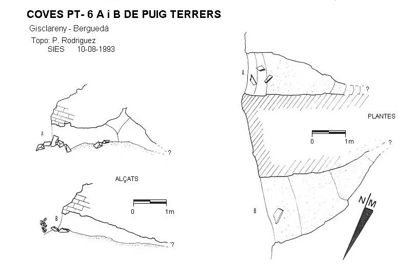 Topografia de PUIG TERRERS, COVA PT-6 DE
