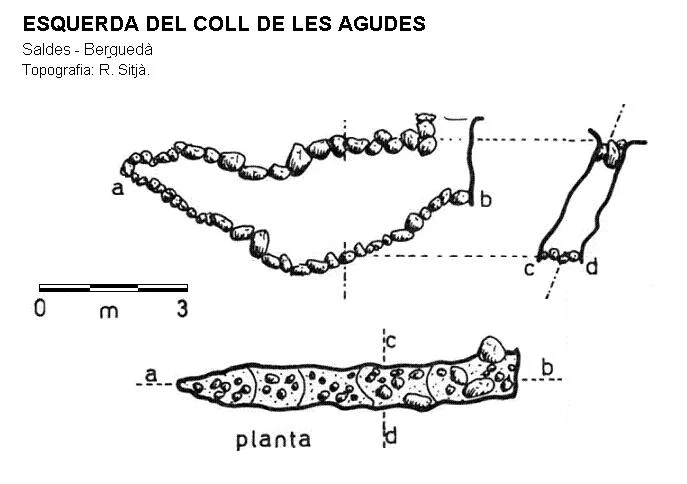 Topografia de COLL DE LES AGUDES, ESQUERDA DEL