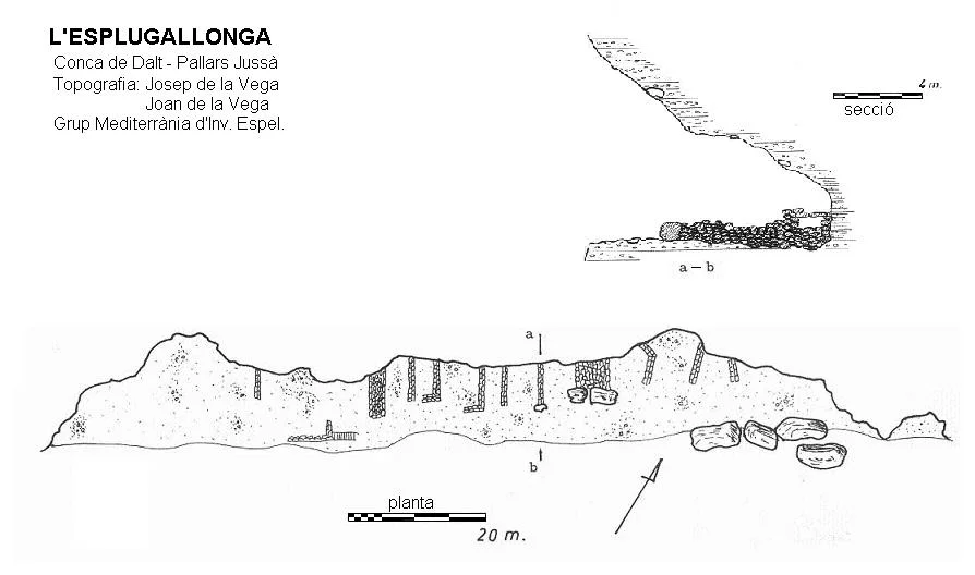 Topografía de ESPLUGALLONGA, L'