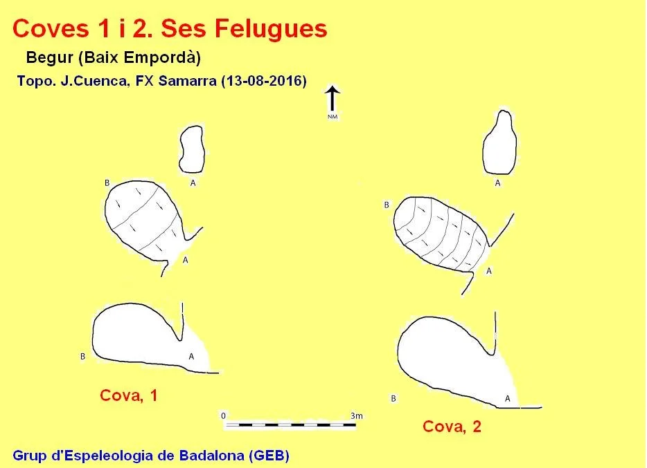 Topografía de FALUGUES, COVES DE SES