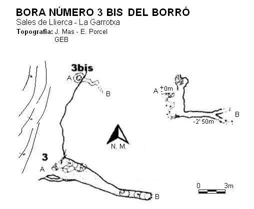 Topografia de BORRÓ, BORA NÚMERO 3 BIS DEL