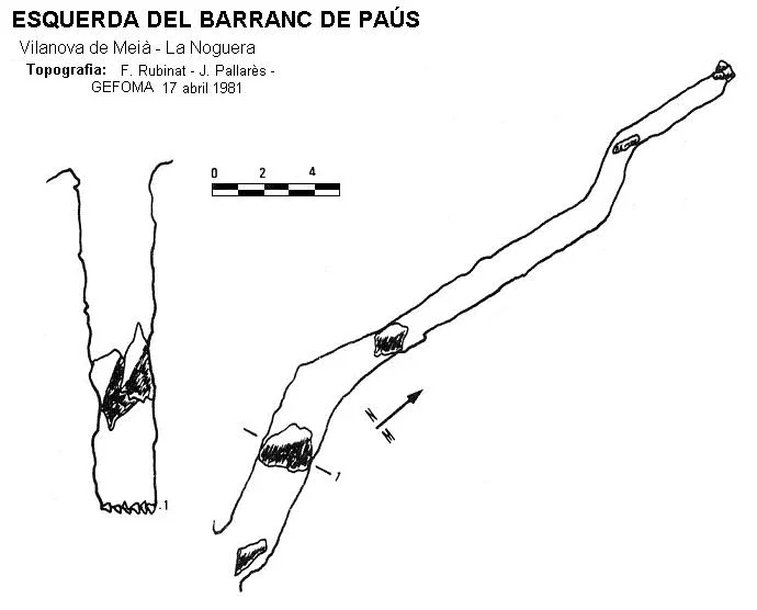 Topografia de BARRANC DE PAÙS, ESQUERDA DEL