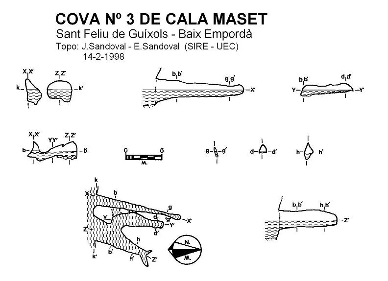 Topografía de CALA MASET, COVA Nº3 DE